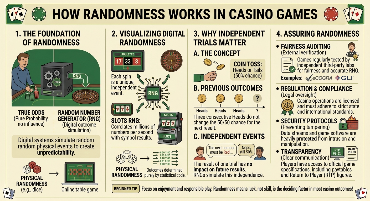 Casino randomness explanation infographic