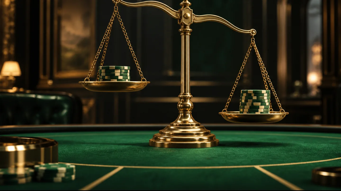 abstract illustration of casino chips and dice representing the house edge concept