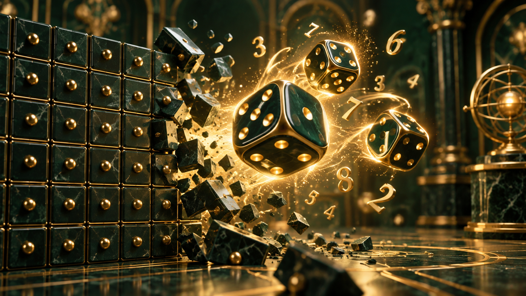 Random dice breaking through a rigid betting-system pattern